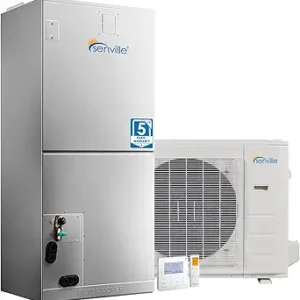 Senville 2 Ton Central Air Conditioner Heat Pump Split System, 24,000 BTU, Inverter, Variable Speed, 5KW AUX, 208/230V