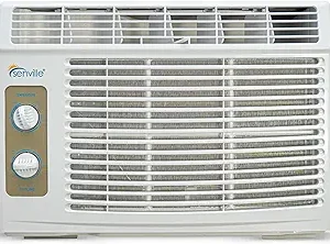 Senville 5,000 BTU Window Air Conditioner, Cools Up to 150 Sq. Ft., Easy to Use Mechanical Control, Washable Filter